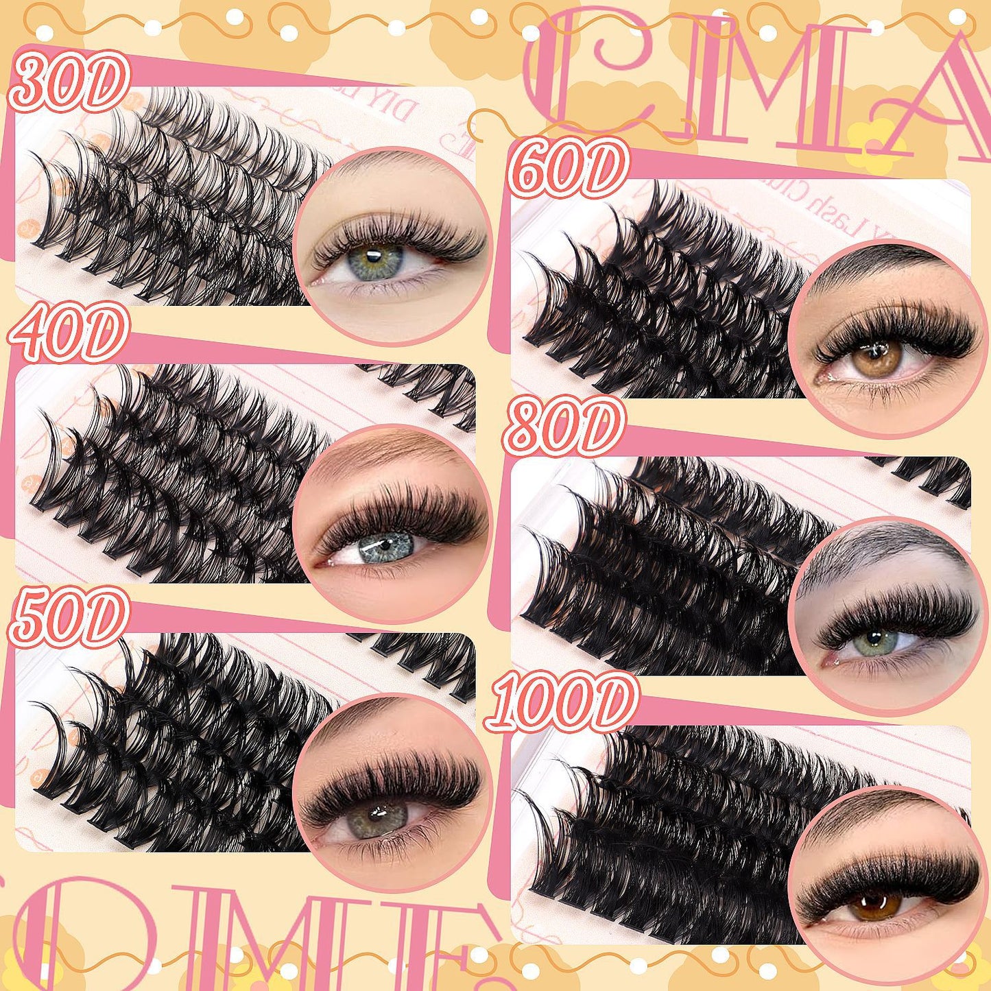 Segmented Eyelash Curved Curling Combination Book False Lashes