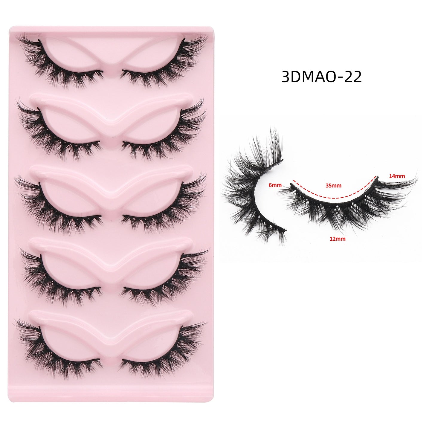 Five Pairs Of Cat Eyelashes Thick False Lashes