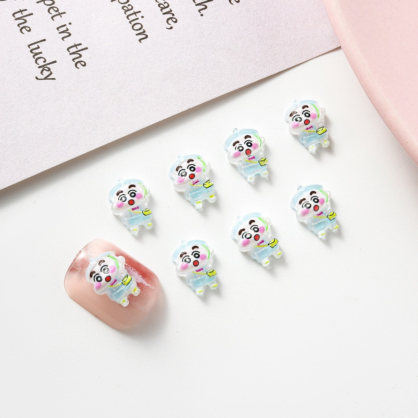 Crayon Cartoon Ornament Funny Story Doll Nail Care Nail Art