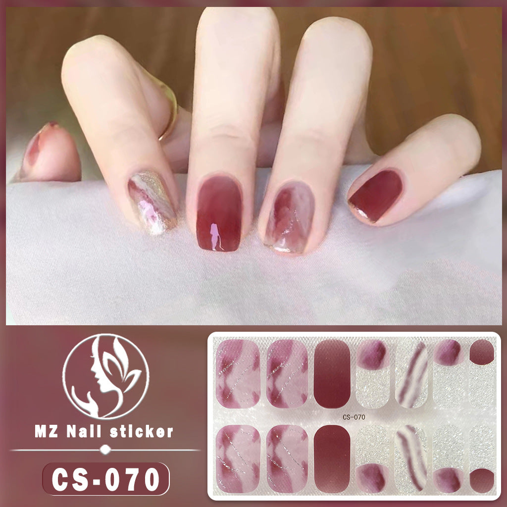 Applique Full Paste Blooming Contrast Color Nail Stickers