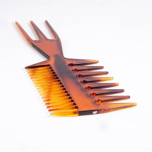 Brosse à cheveux double face en plastique pour hommes, forme rétro, arête de poisson, brosses et peignes à cheveux