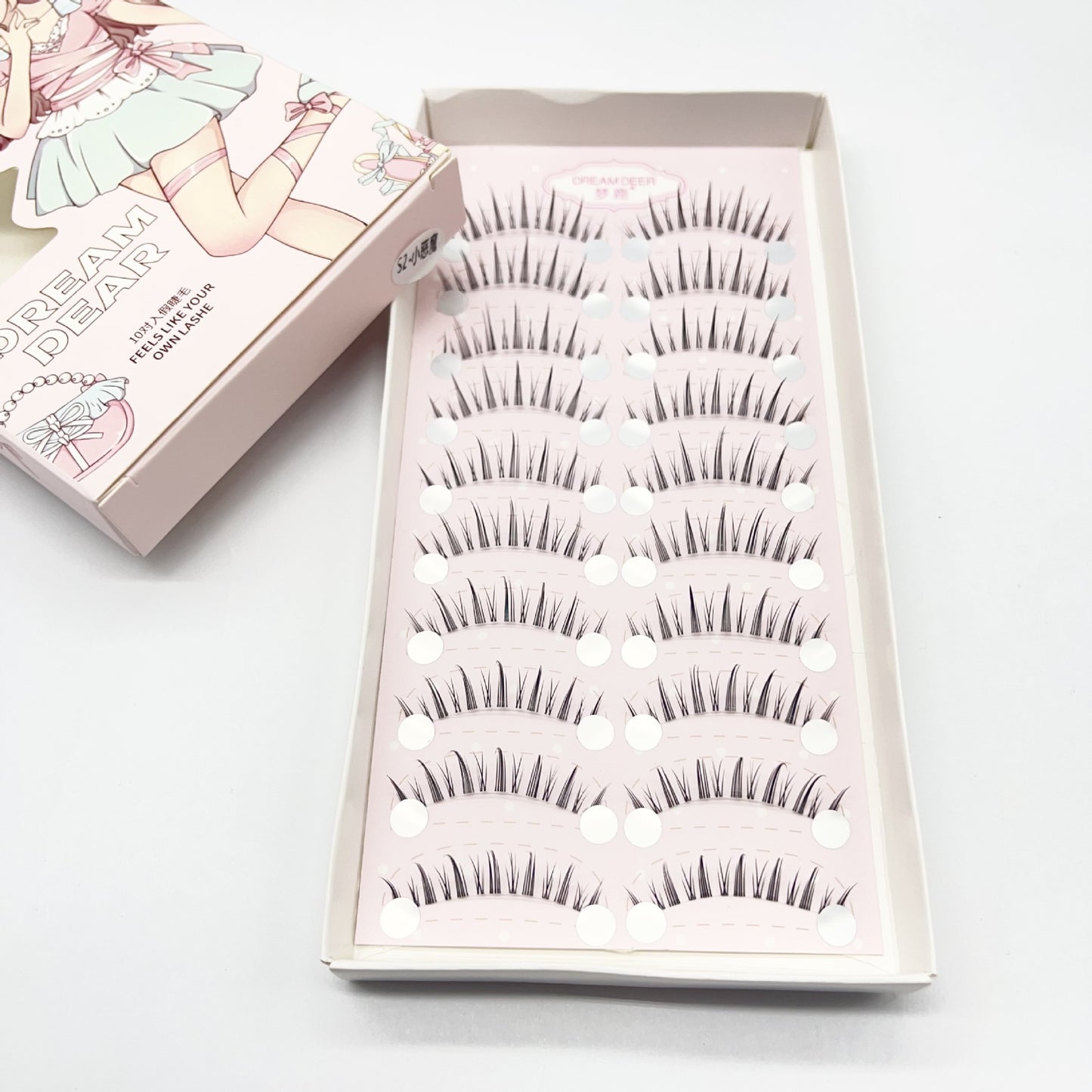 Sharpened Eyelashes Sheer Root Natural Comic Nude False Lashes