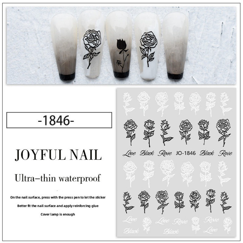 Small Flower Rose Little Daisy Camellia Nail Stickers