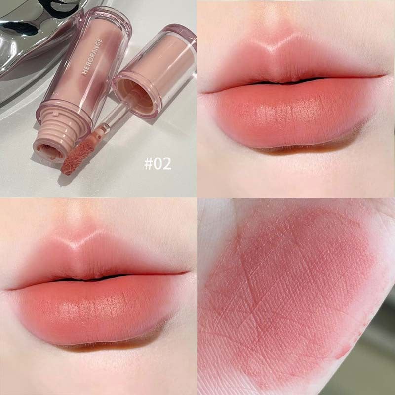 Yarn Matte Glaze Korean Style Veet Plain White Lip Glosses