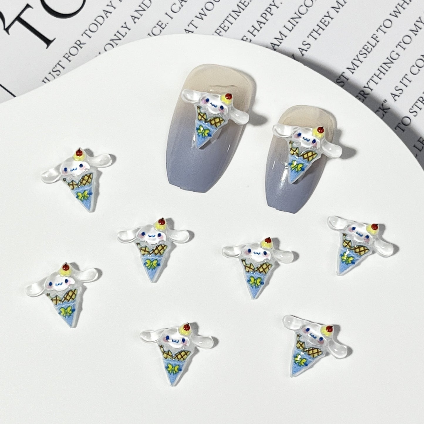 Ice Cream Cartoon Ornament Summer Cone Nail Care Nail Art