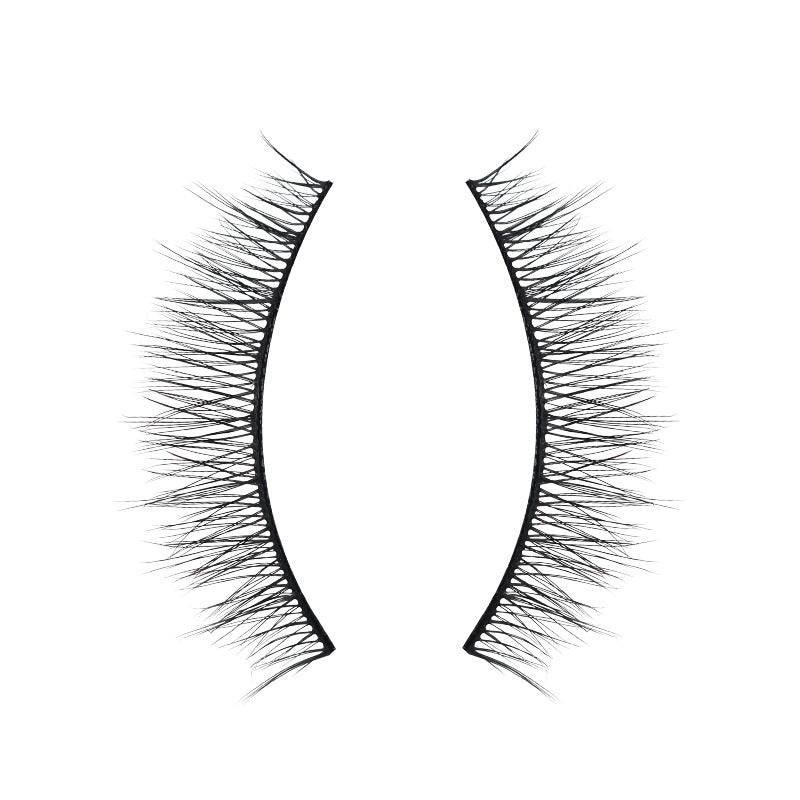 Slim Model Natural Eyelashes Curling Cross False Lashes