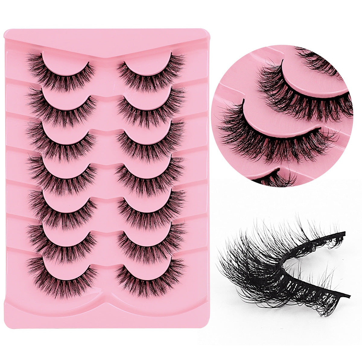 Curly Russian Eyelashes Fluffy Thick Three-dimensional False Lashes