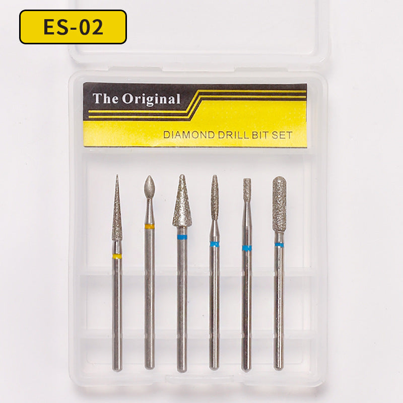 Ensemble d'outils pour ongles avec tête de meulage diamantée pour manucure russe