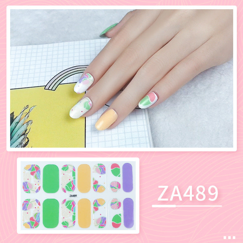 Oil Film Manicure Implement Long Lasting Waterproof Nail Stickers