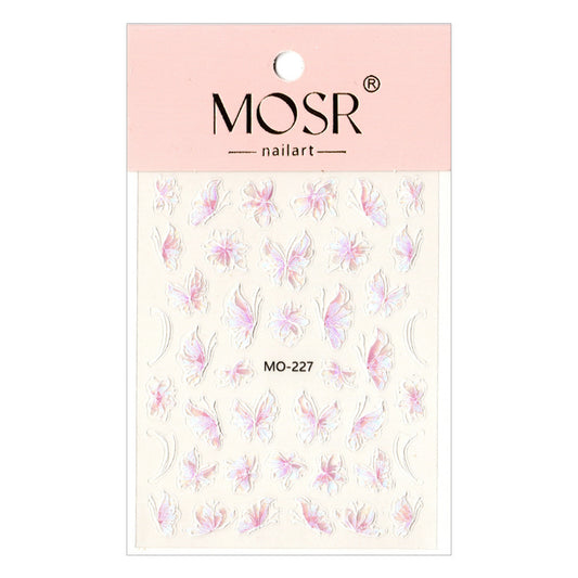 Dream Butterfly Relief Cute Three-dimensional Adhesive Nail Stickers