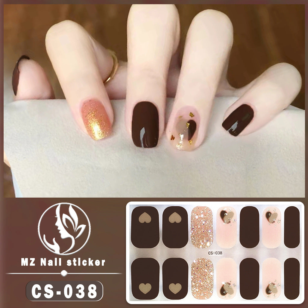 Applique Full Paste Blooming Contrast Color Nail Stickers