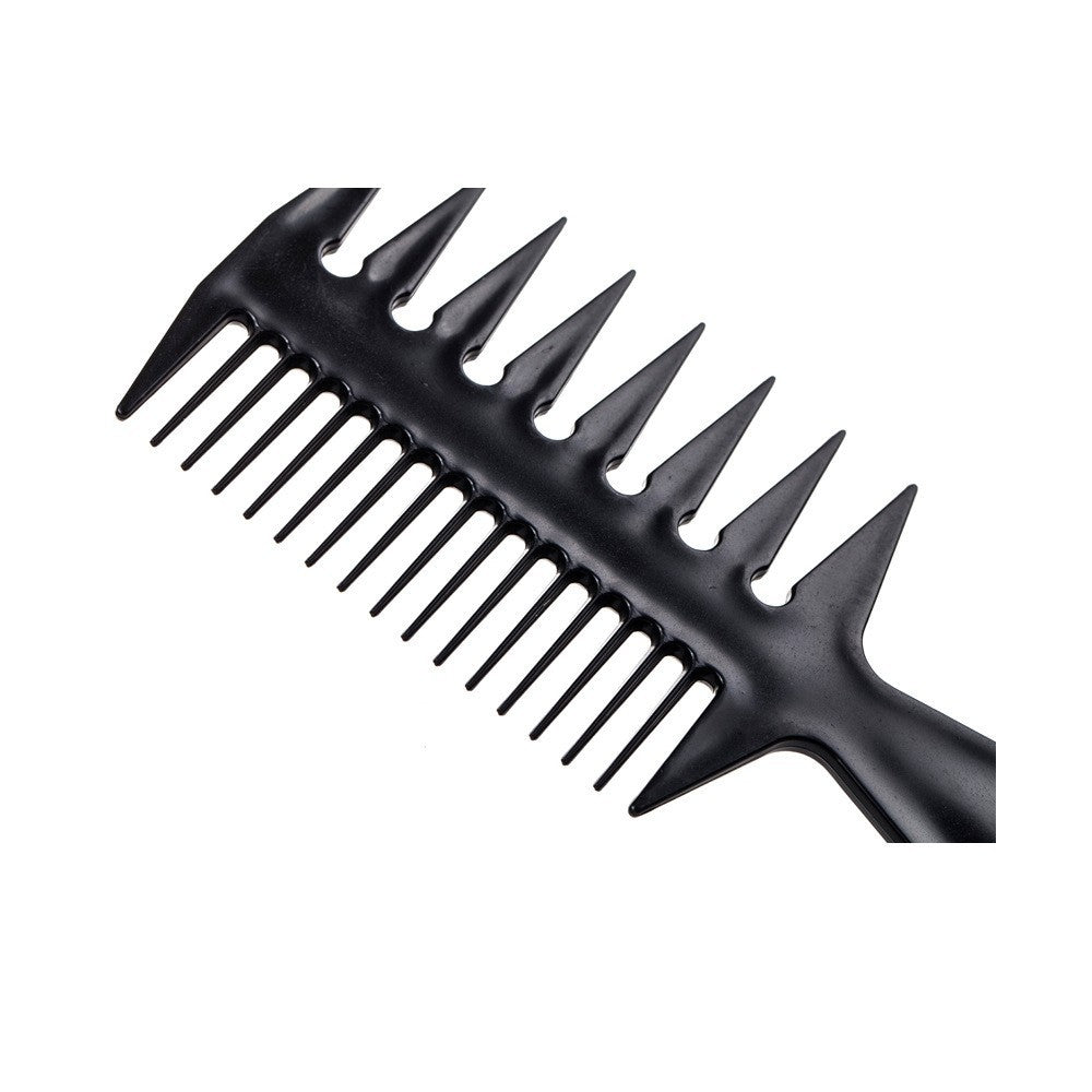 Men's Plastic Black Oil Head Modeling Barber Shop Hair Brushes & Combs