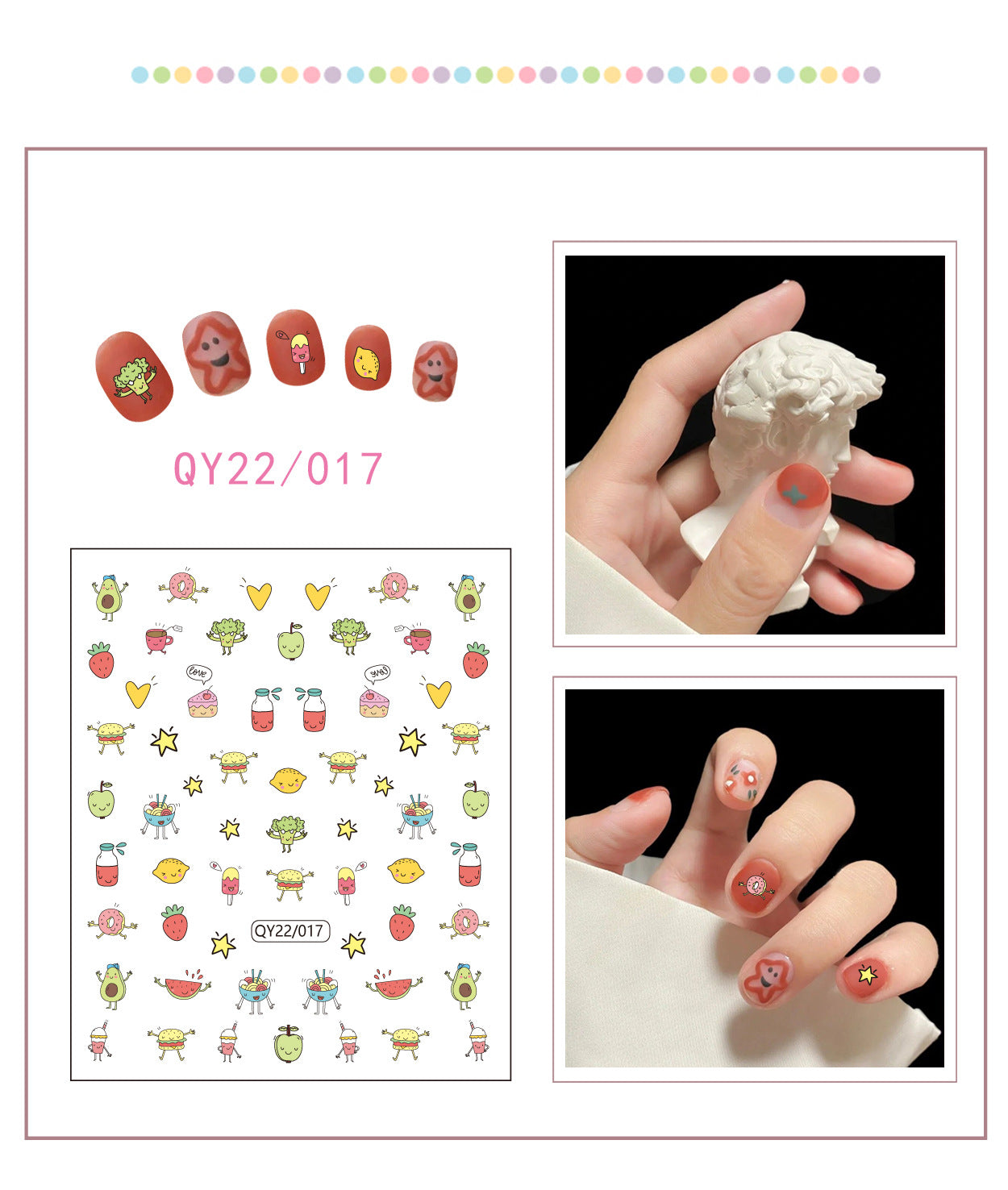 Little Bear Cartoon Cute Animal Unicorn Nail Stickers