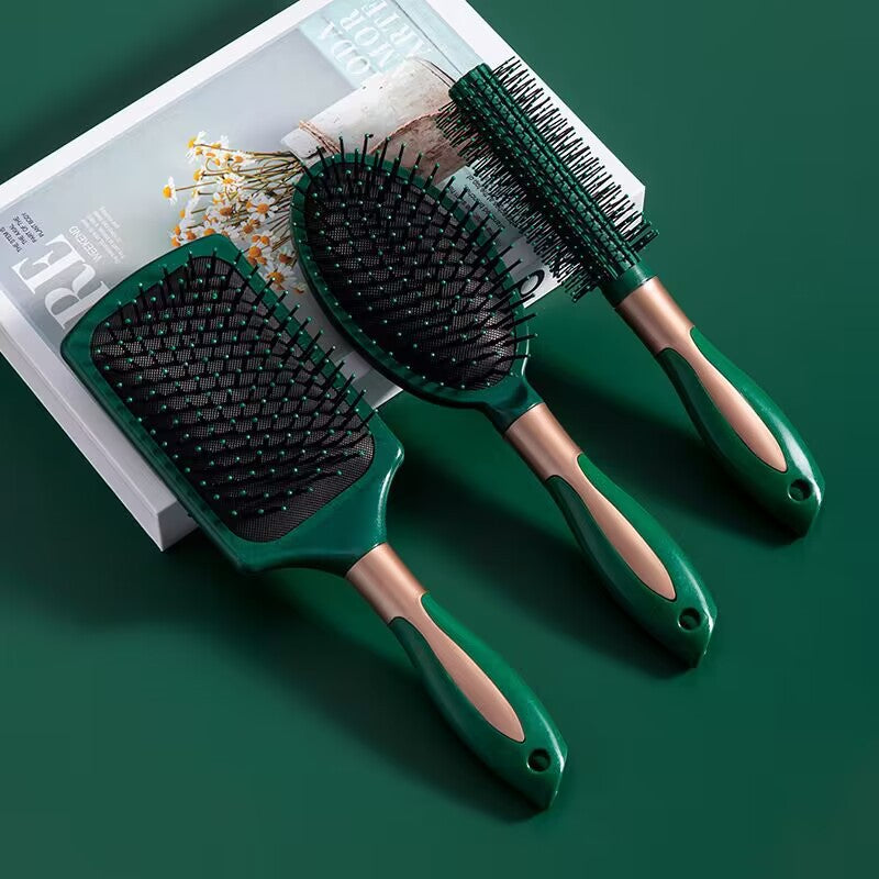 Air Cushion Dark Green Airbag Curling Hair Brushes & Combs