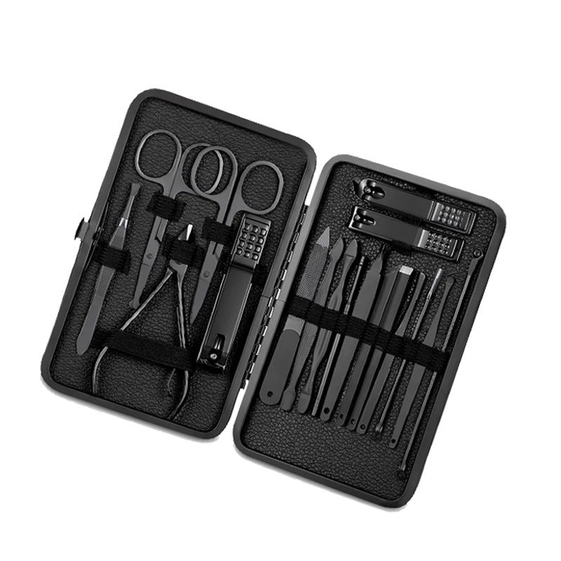 Ensemble complet d'outils pour ongles avec coupe-ongles en acier inoxydable