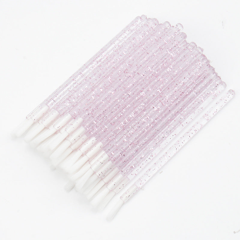 Disposable Crystal Transparent Rod Nylon Wool Makeup Brushes Accessories