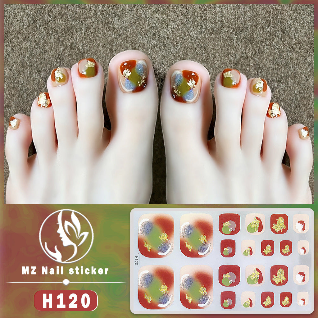 Feet Paper Imitation Diamond Waterproof Durable Nail Stickers