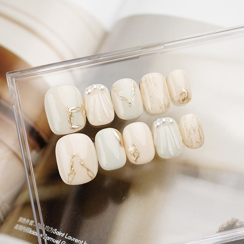 Tea Color High-grade White Finished Beauty Nail Art