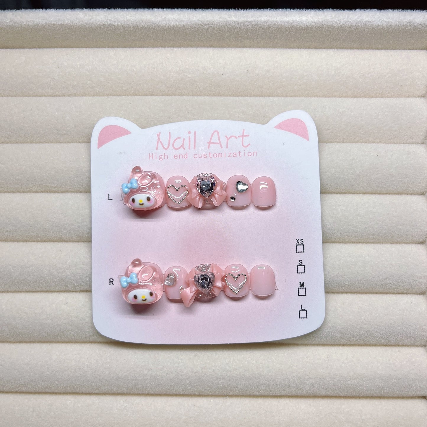 Autocollants pour ongles Little Beaver faits à la main pour enfants