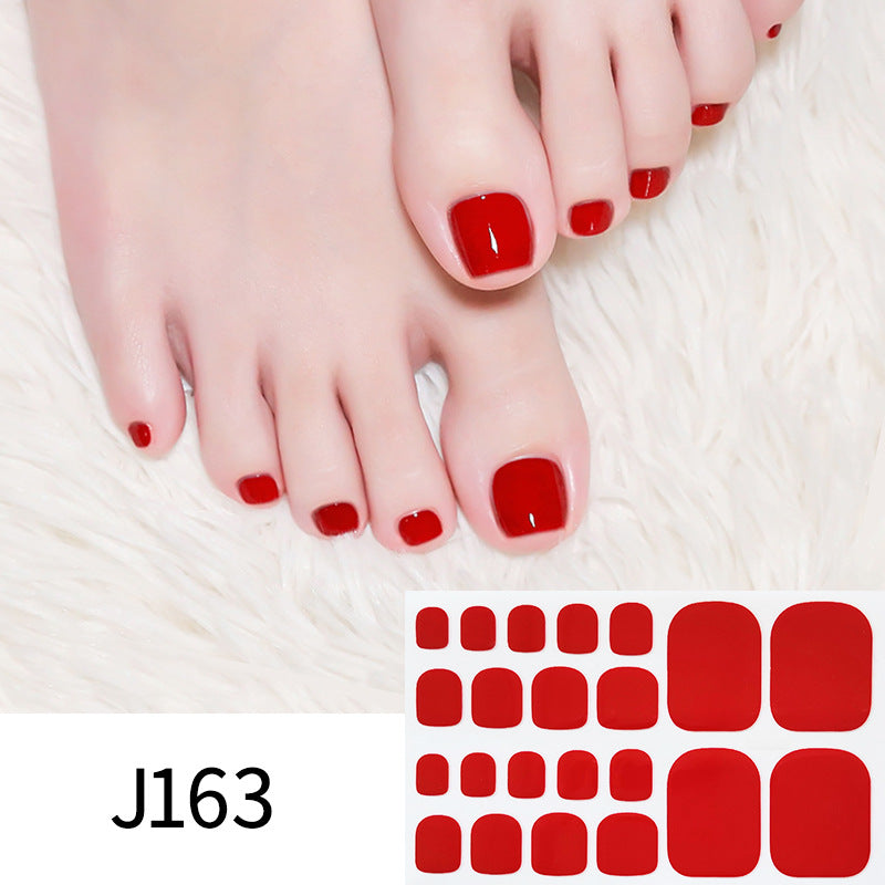 Foot Full Monochrome Toe Solid Color Nail Stickers