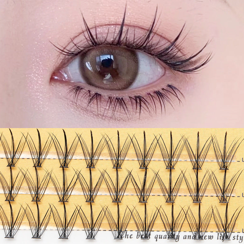 Sunflower Comic Individual Eyelash Natural Segmented Thick Barbie False Lashes