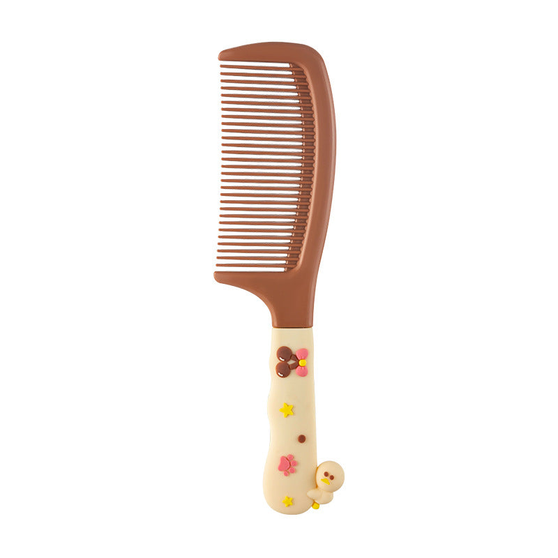 Brosses et peignes à cheveux flexibles en plastique portables pour enfants, motif canard mignon, dessin animé