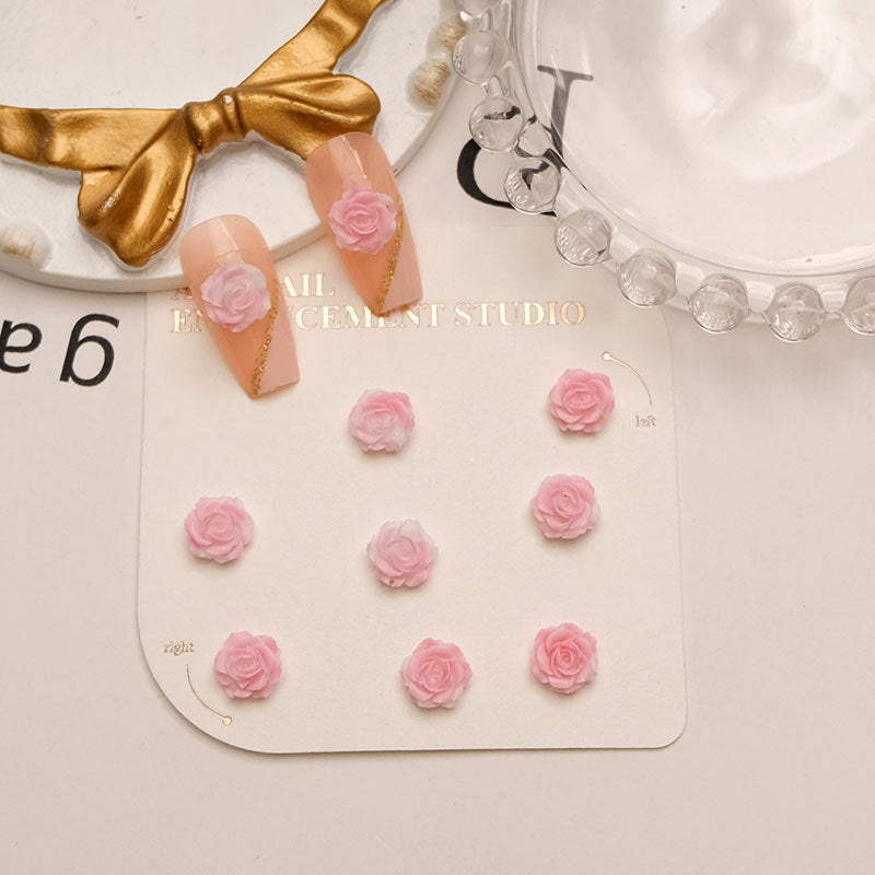 Three-dimensional Rose Ornament Live Broadcast Luminous Nail Care Nail Art