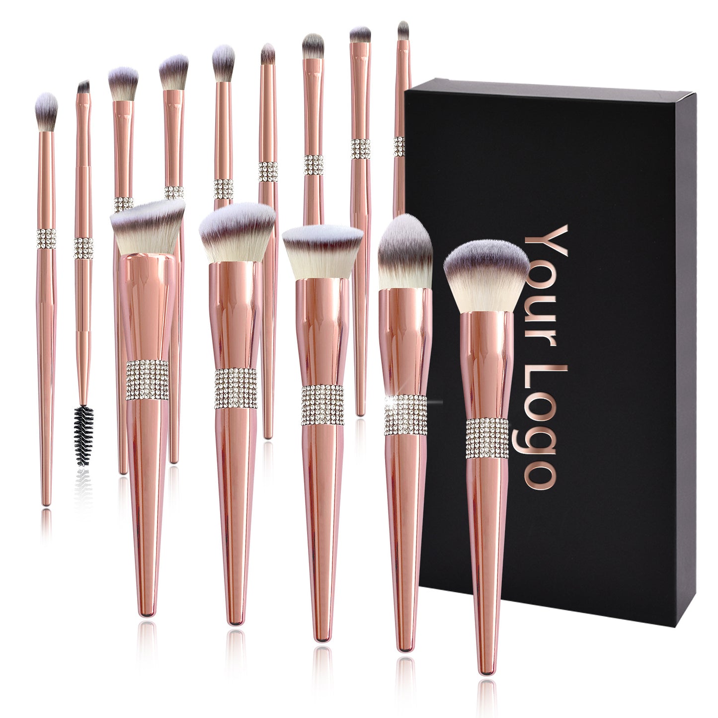 Patent Electroplated Rose Gold Brush Suit Makeup Brushes Accessories