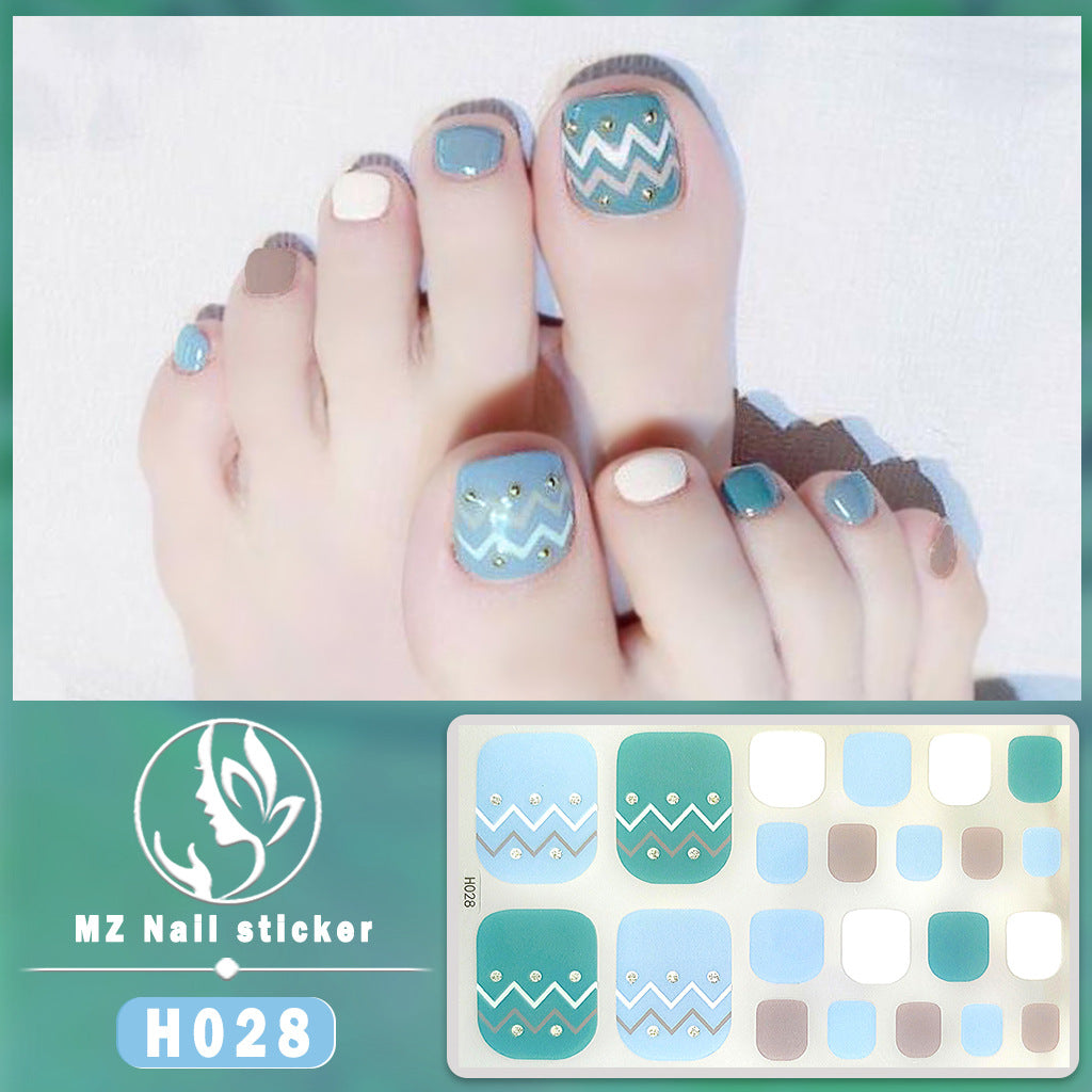 Feet Paper Imitation Diamond Waterproof Durable Nail Stickers