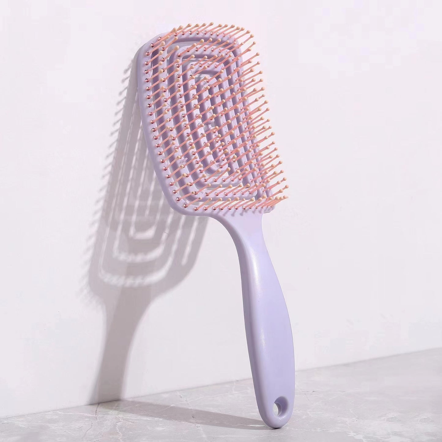 Hollow Big Curved Portable Elastic Wet Hair Brushes & Combs