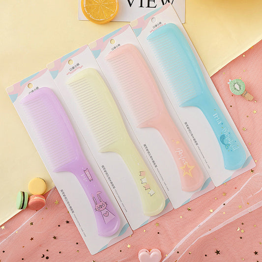 Jelly Color Transparent Cartoon Printing Fine Hair Brushes & Combs