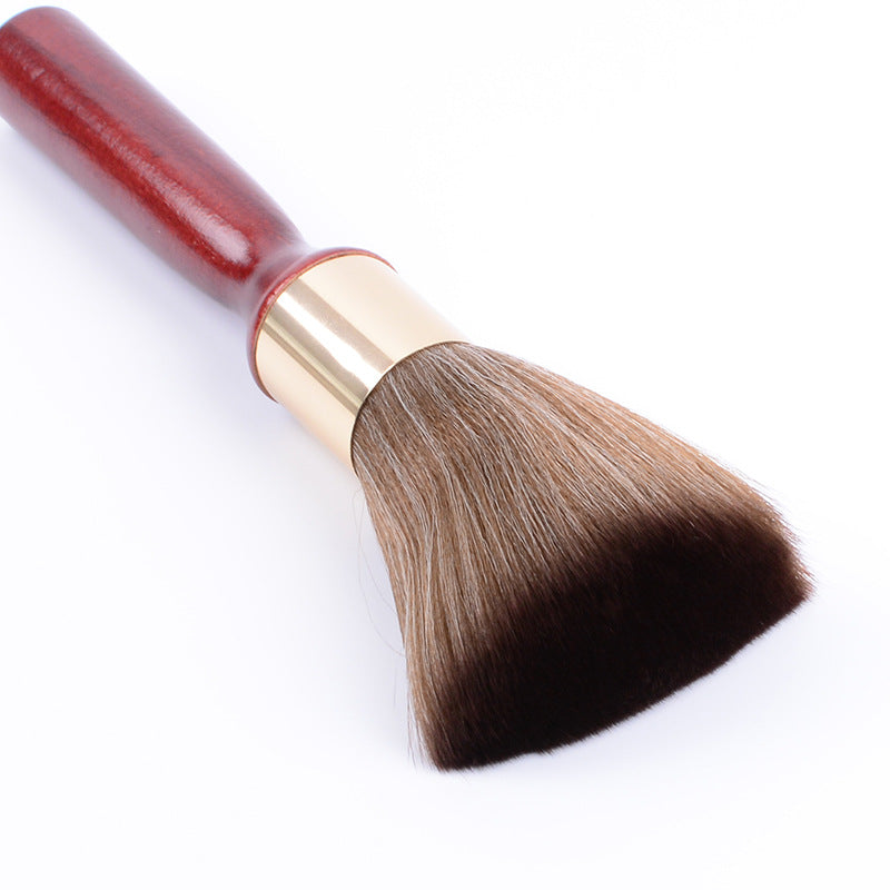 Shredded Brush Fiber Solid Wood Lengthened Handle Makeup Accessories