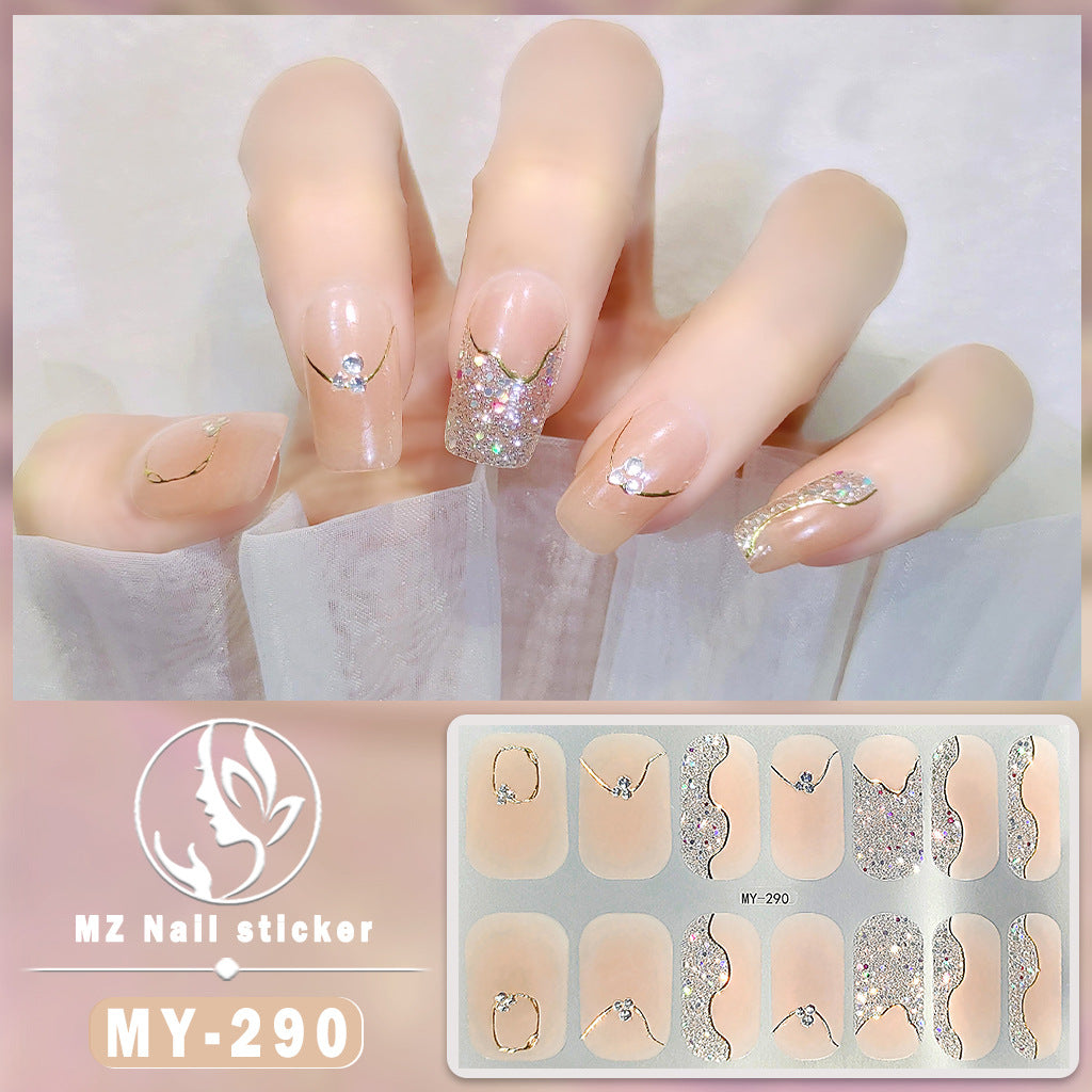 Autocollants pour ongles en gel à motif papillon tridimensionnel