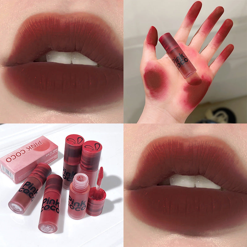 Sunset Soft Yarn Lacquer Red Brown Lip Glosses