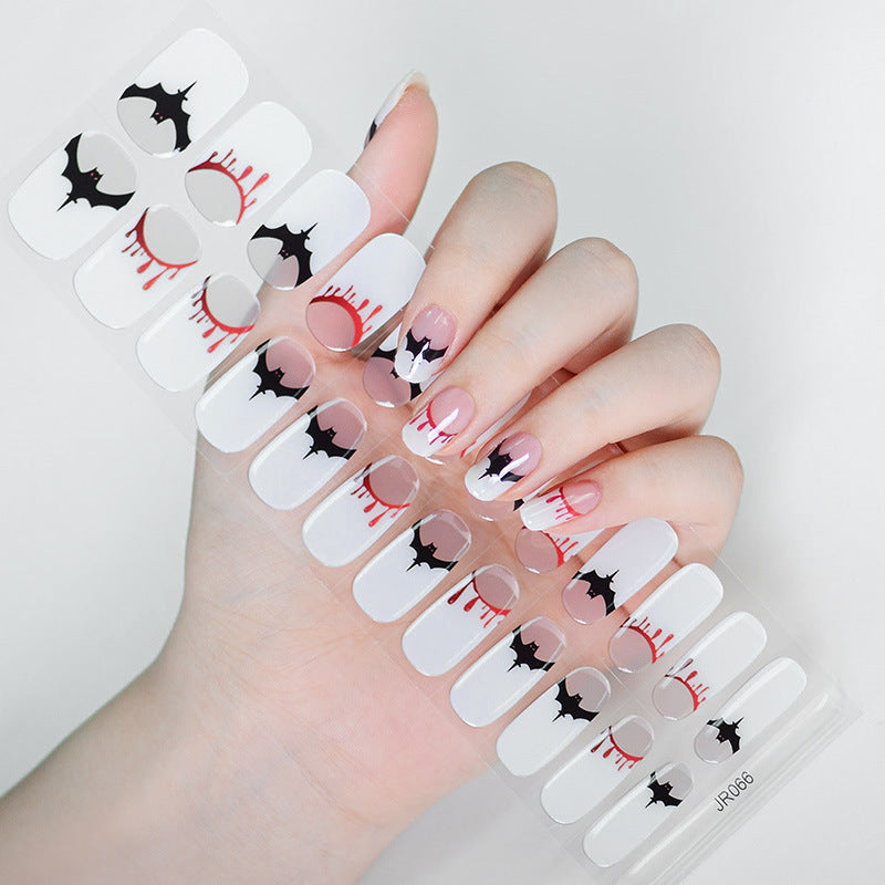 Autocollants pour ongles en gel lumineux classiques et décontractés pour Halloween