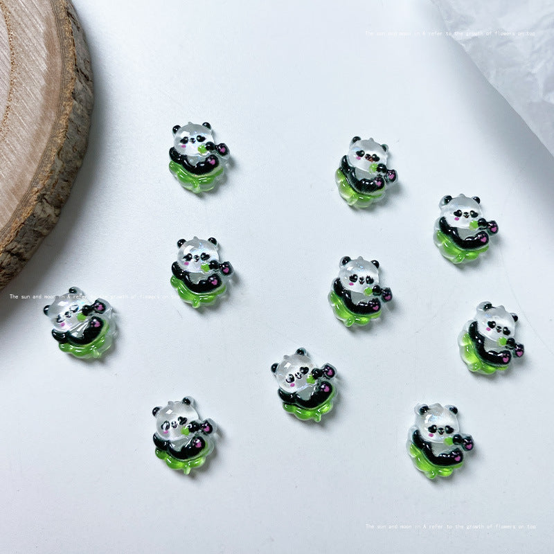 Style Ornament Cute Little Panda Cartoon Nail Care Nail Art