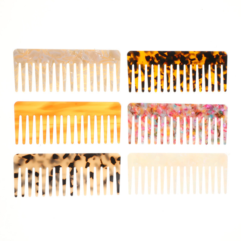 Brosses et peignes à cheveux rectangulaires exquis en feuille d'acétate de cellulose tendance