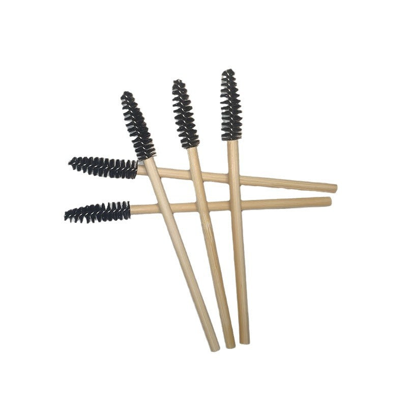 Disposable Nylon Head Solid Bamboo Handle Makeup Brushes Accessories