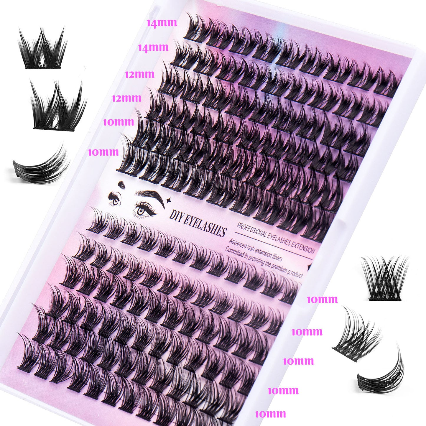 Eyelash Sets Of Boxes Natural Thick Volume Individual False Lashes