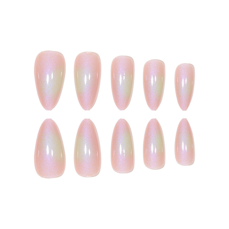 Faux ongles Aurora Beauty Pure Desire White Flash colorés aux amandes