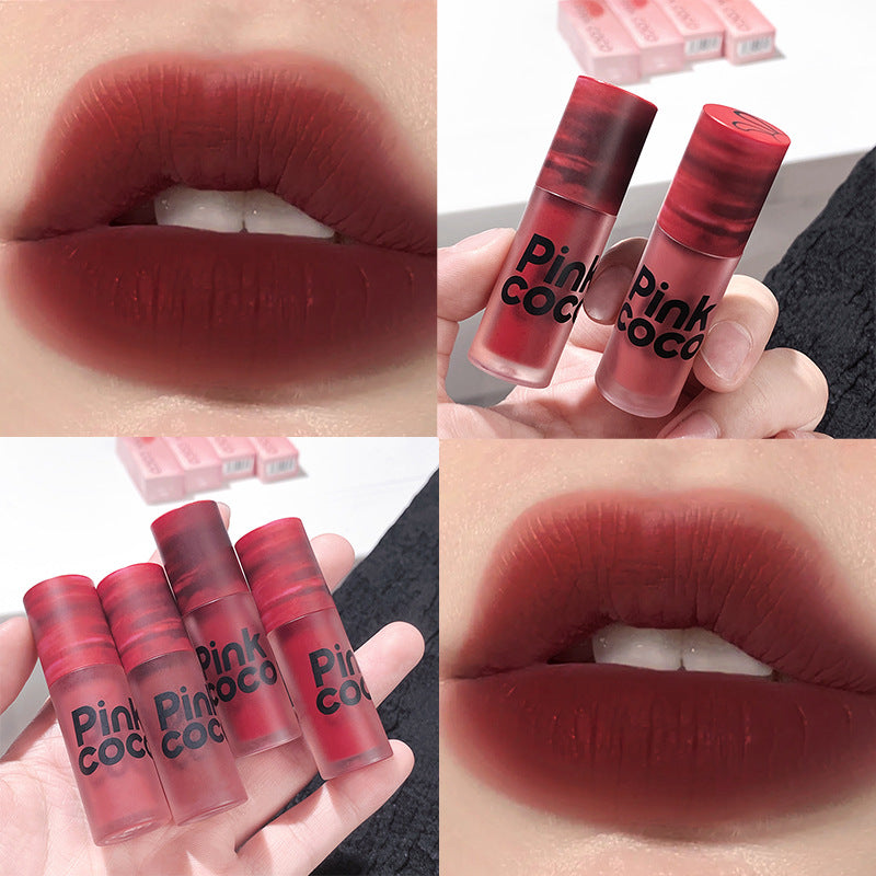 Sunset Soft Yarn Lacquer Red Brown Lip Glosses