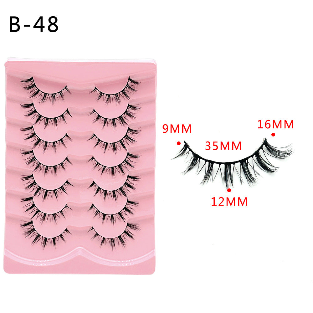 Faux cils naturels en forme de V pour femmes, une seule paire