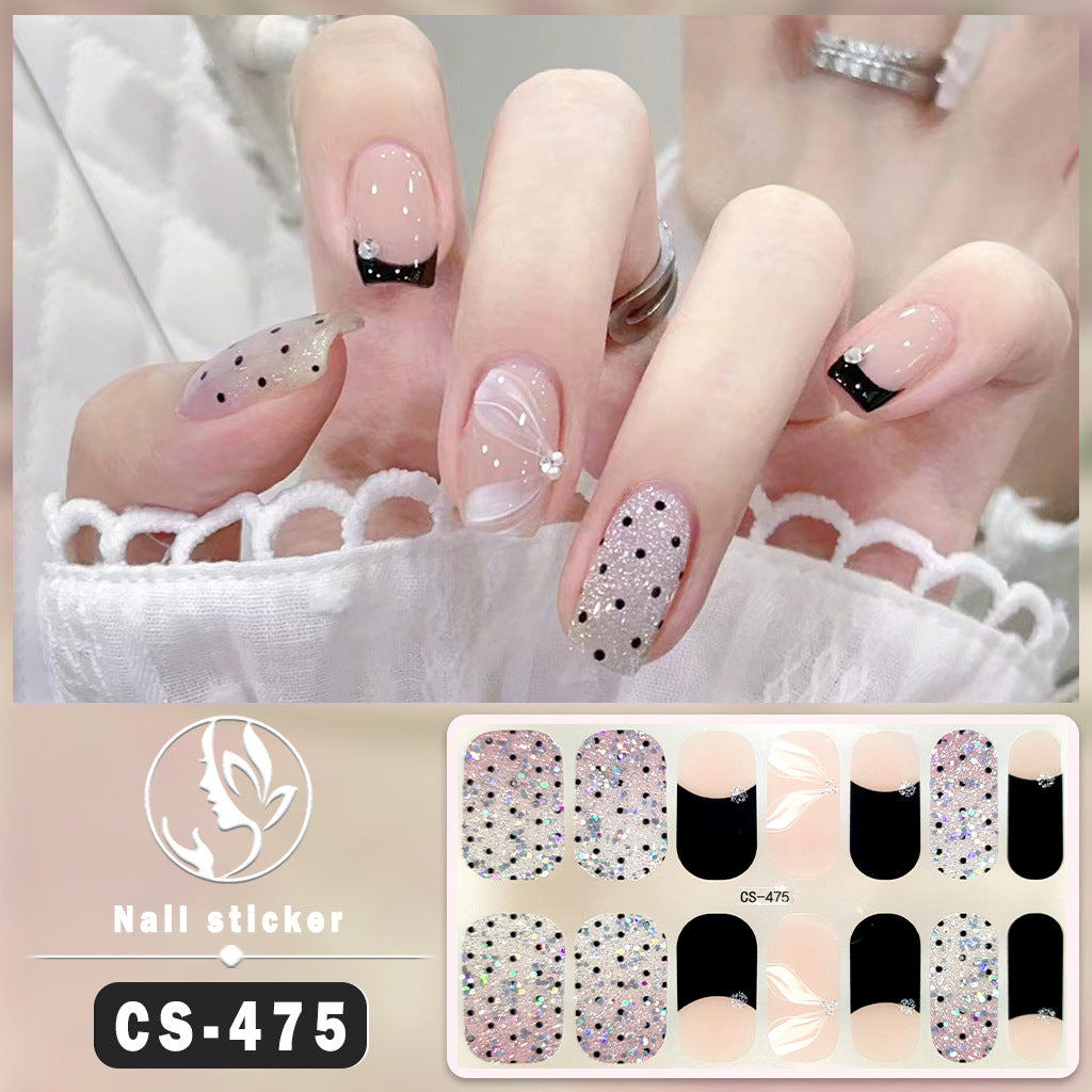 Autocollants pour ongles en gel imperméables avec motif de fleurs de vent