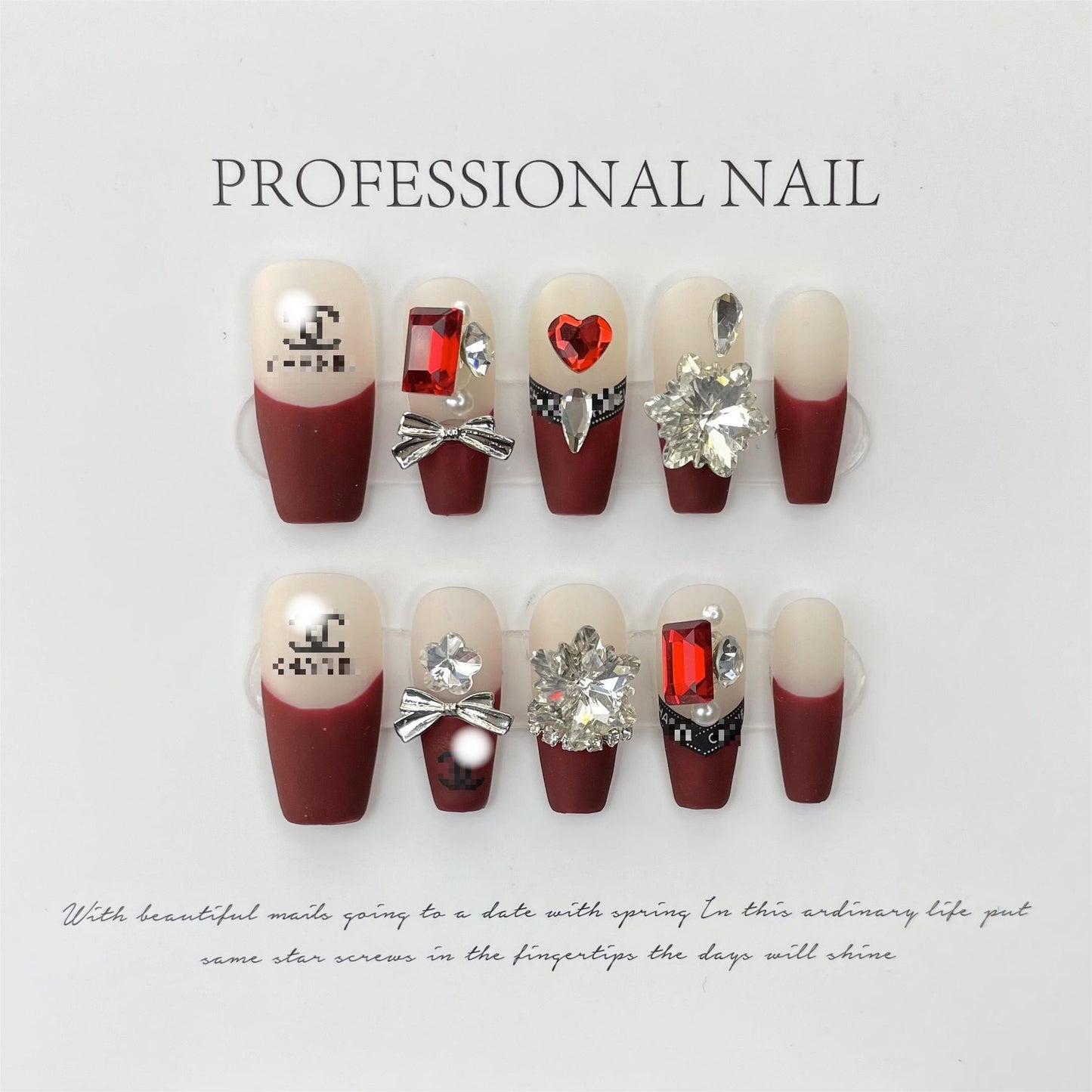 Handmade Wear Light Luxury Full Diamond Nail Stickers