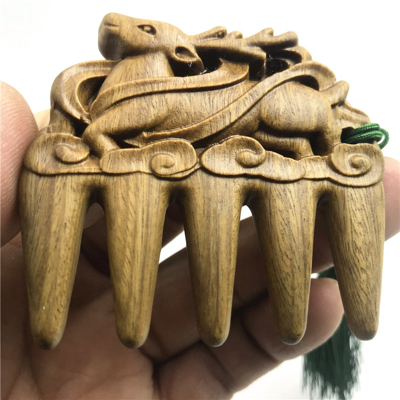 Mini brosses à cheveux et peignes en bois gaufré sculptés pour la fête des enseignants