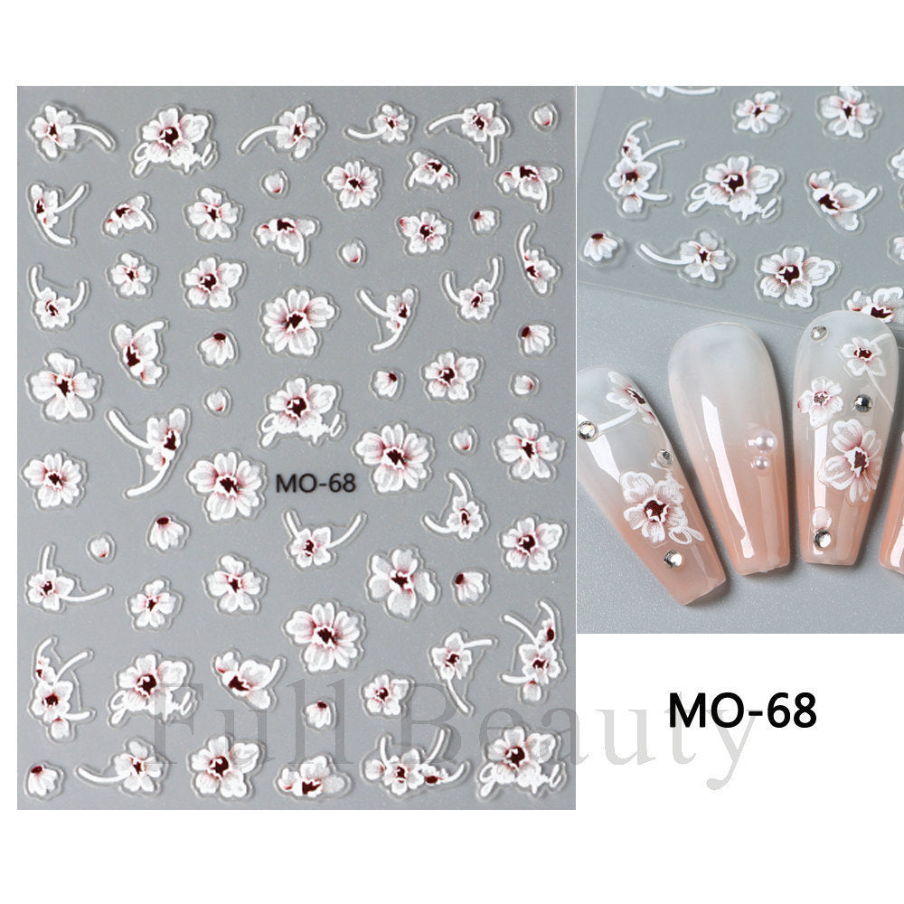 Pink Butterfly Elegant Dream Big Bowknot Nail Stickers