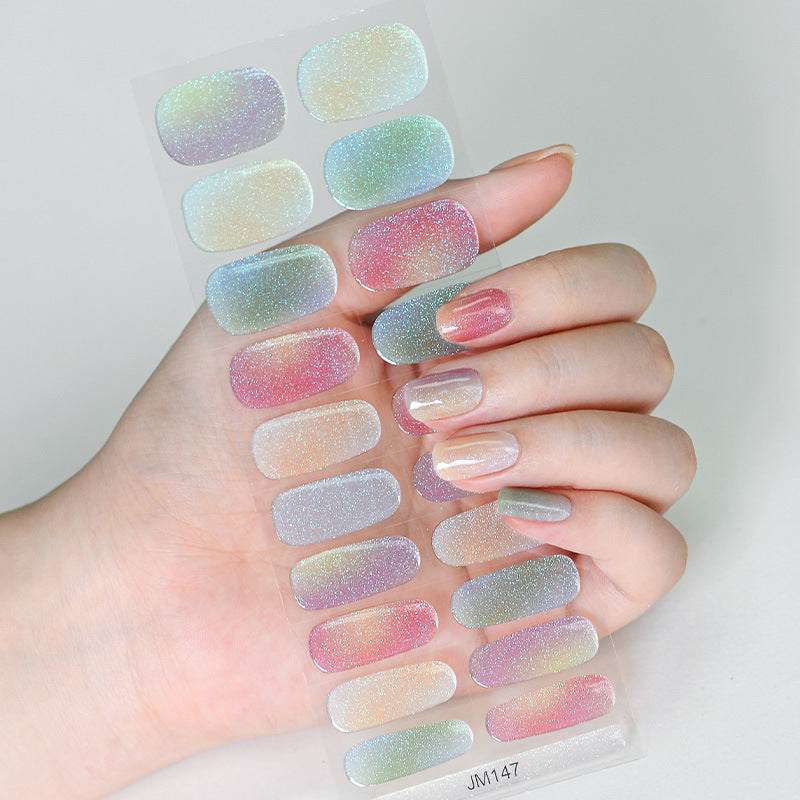 Solid Color Second Generation Flash Uv Nail Stickers