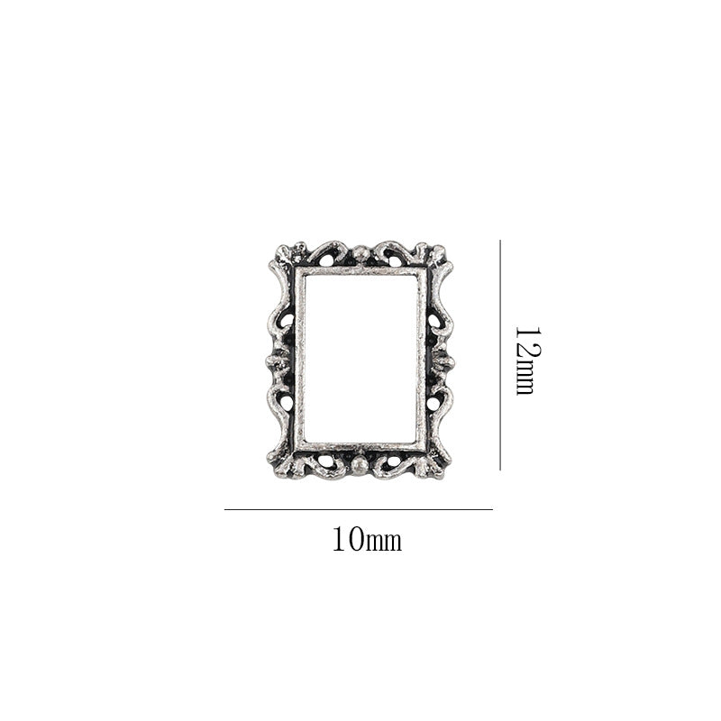 Alloy Retro Frame Style Exquisite Distressed Nail Care Nail Art