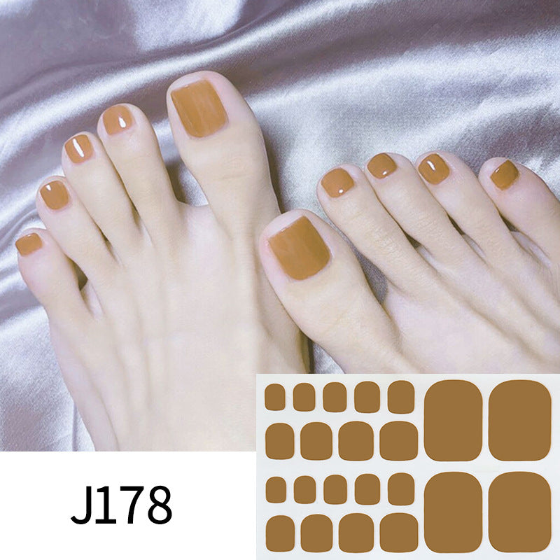 Foot Full Monochrome Toe Solid Color Nail Stickers