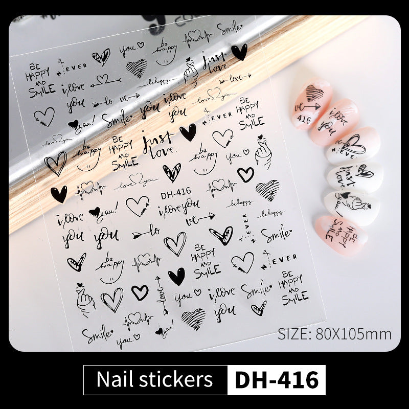 Adhesive Tape Vintage Punk Style Crock Nail Stickers